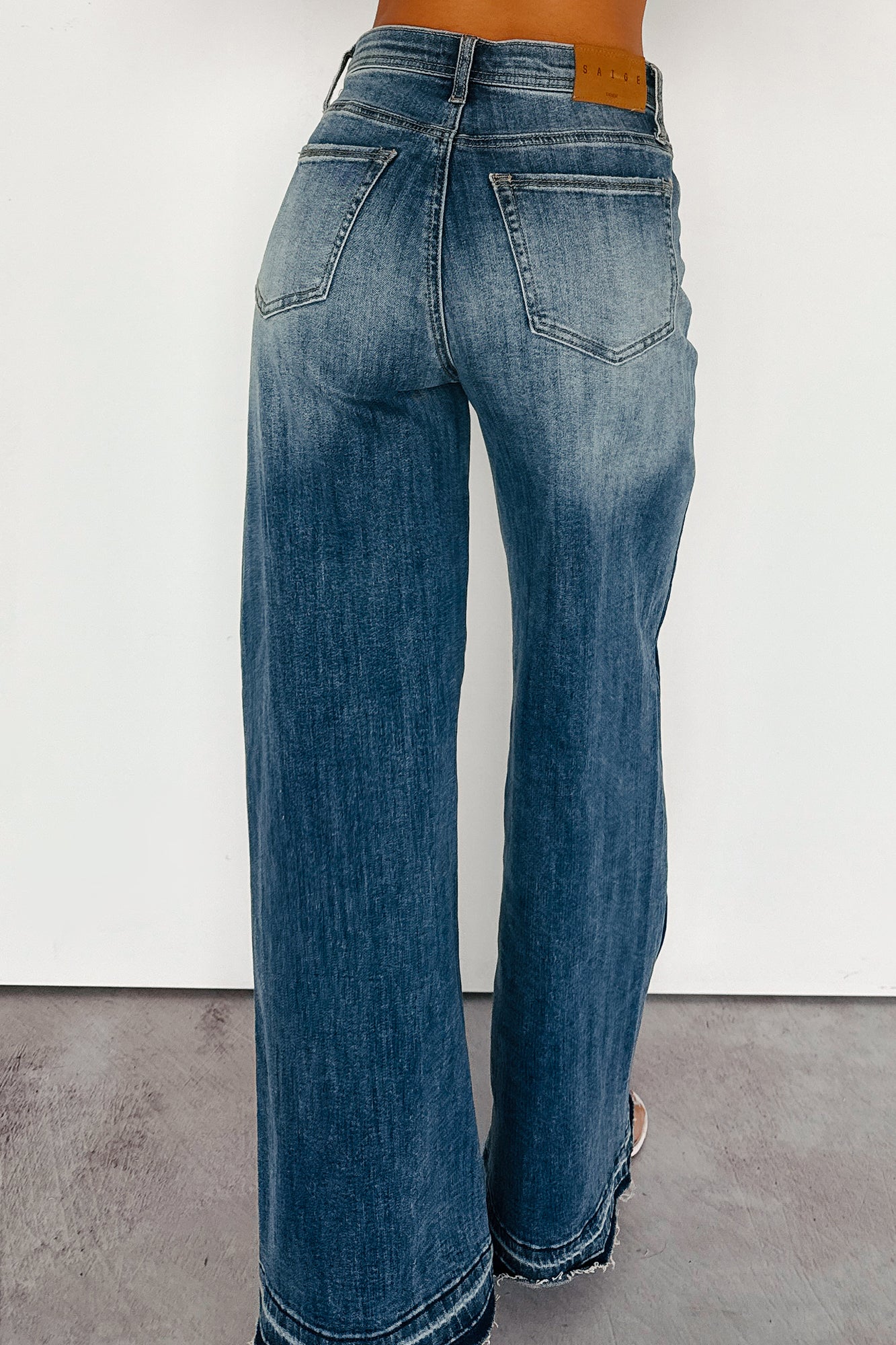 Rina Tummy Control Side Contrast Saige Denim Jeans (Medium)