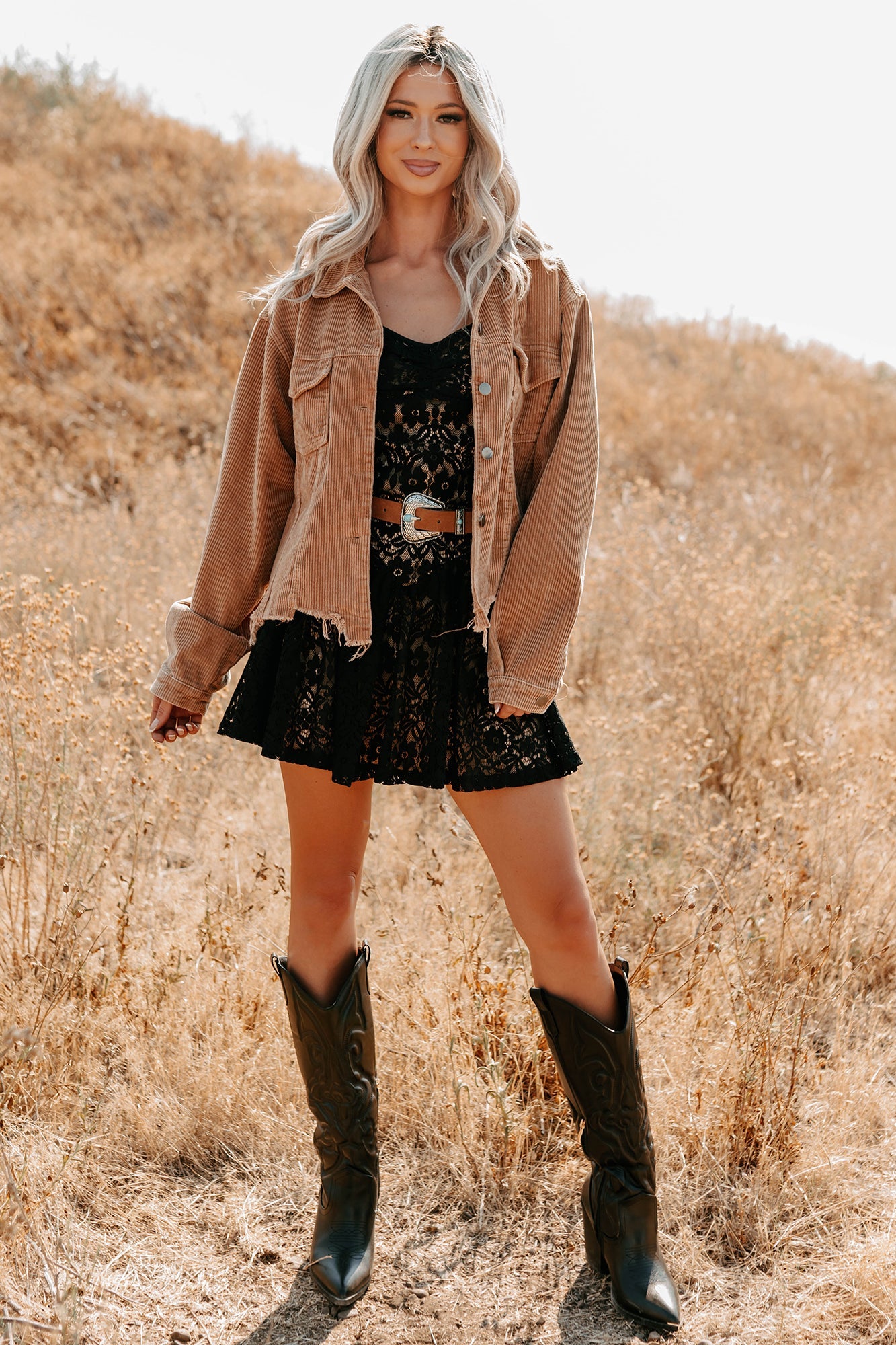 Promise Me Forever POL Corduroy Shacket (Camel)